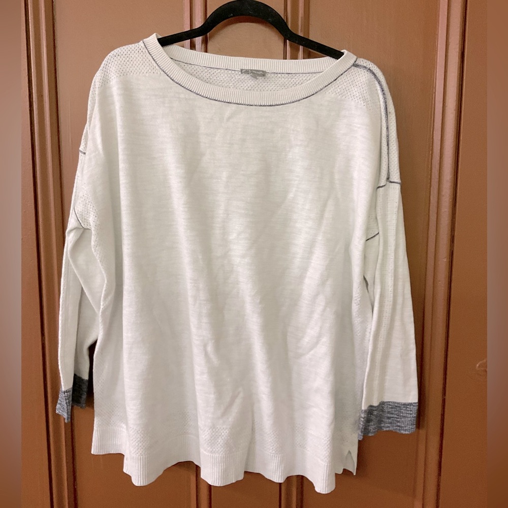 Ladies T by Talbots White Sweater Sweatshirt Size 2X